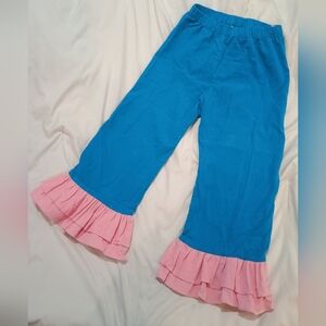 Girls Molly Pop Corduroy Elastic Waist Ruffle Bottom Pants Size 6